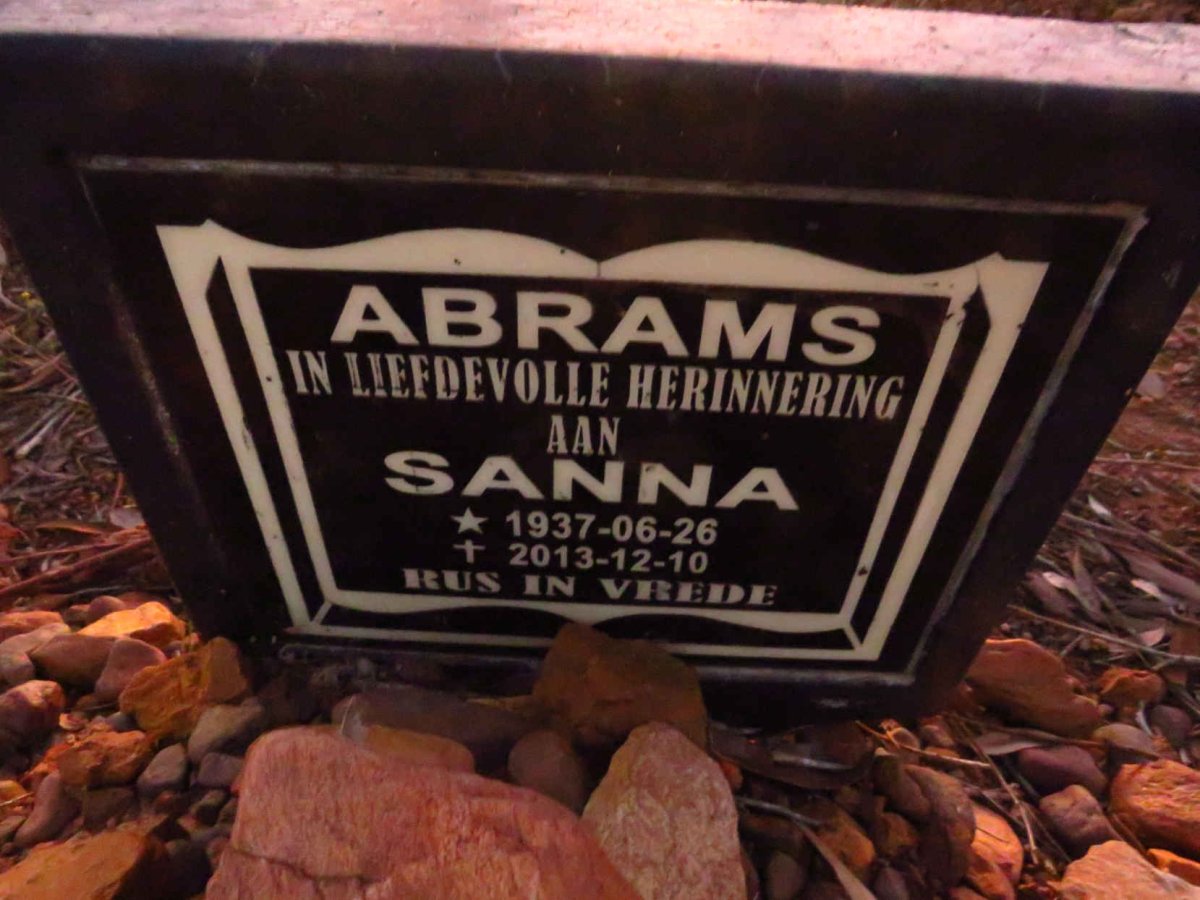ABRAMS Sanna 1937-2013