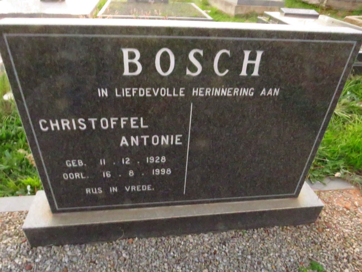 BOSCH Christoffel Antoine 1928-1998