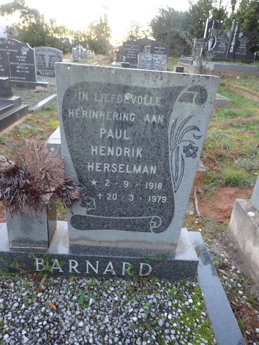 BARNARD Paul Hendrik Herselman 1918-1979