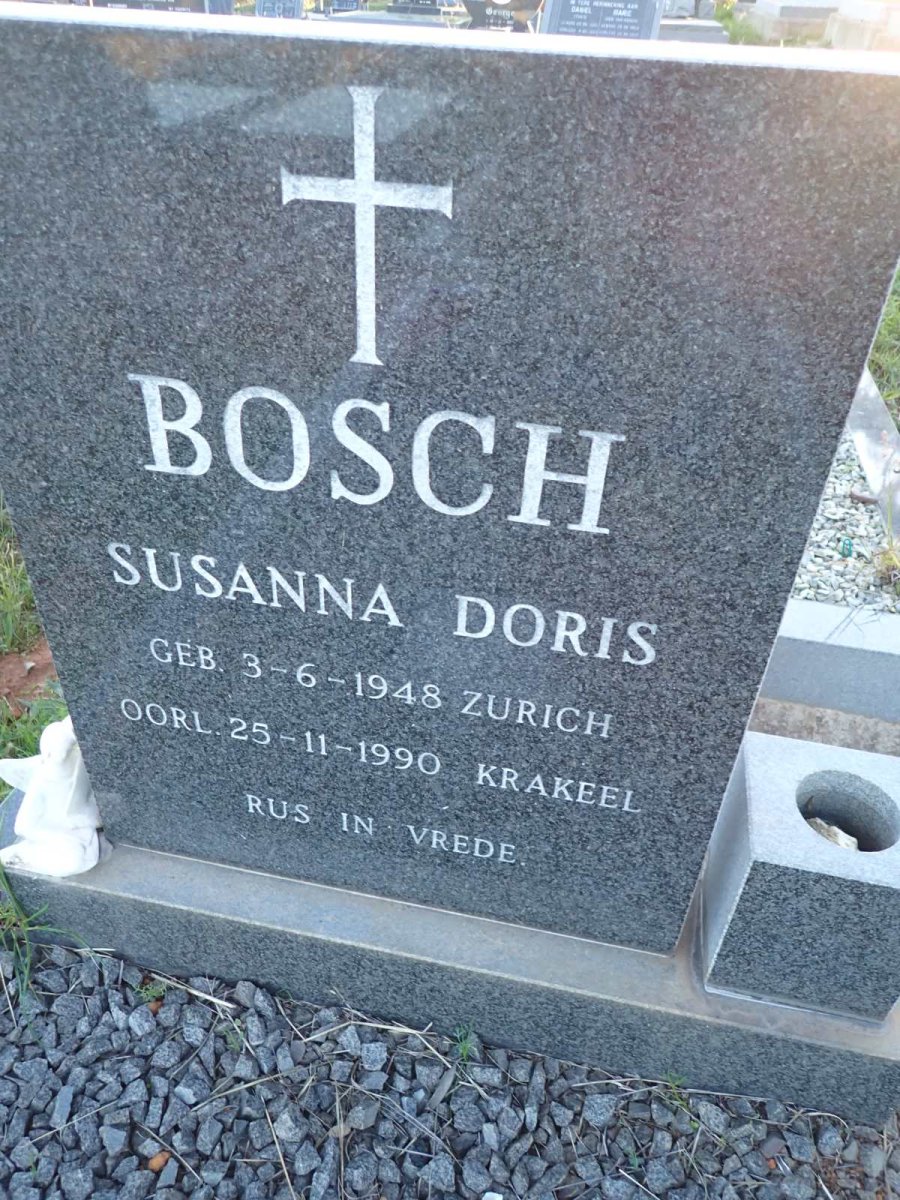 BOSCH Johanna Doris 1948-1990
