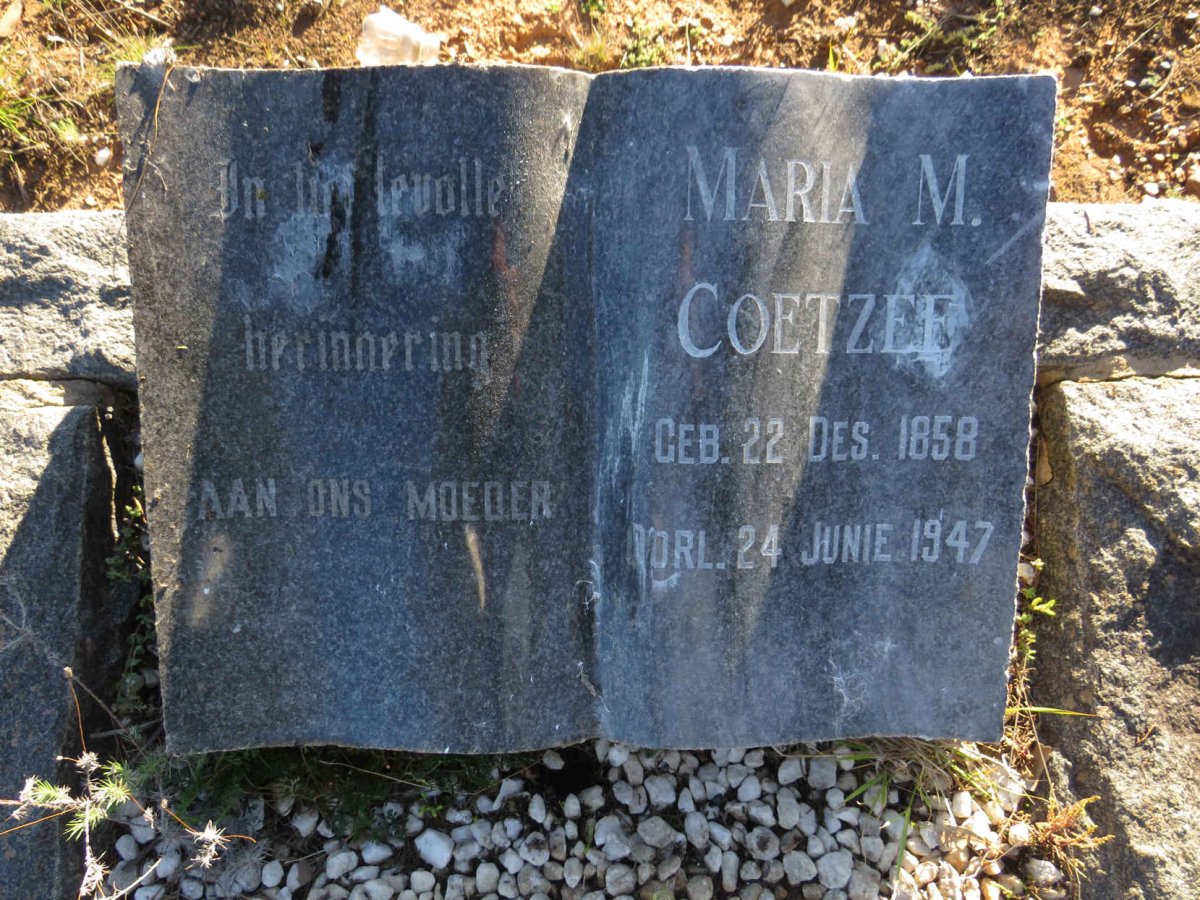 COETZEE Maria M. 1858-1947