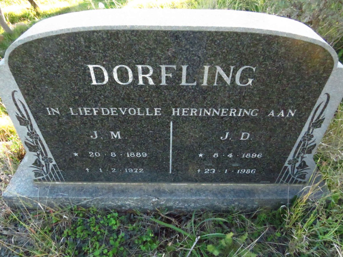 DORFLING J.M. 1889-1972 & J.D. 1896-1986