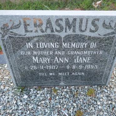 ERASMUS Mary-Ann Jane 1907-1993