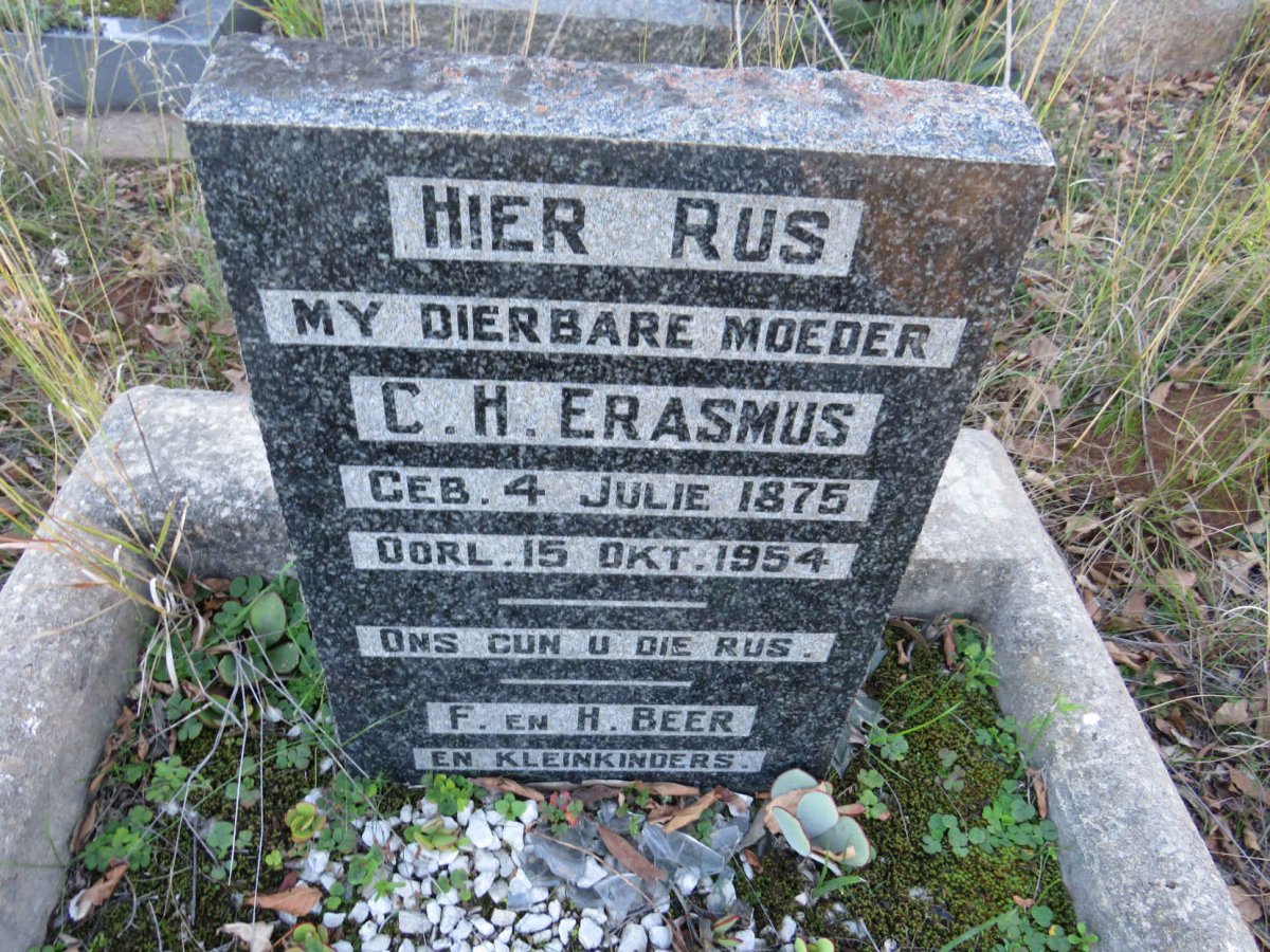 ERASMUS C.H. 1875-1954