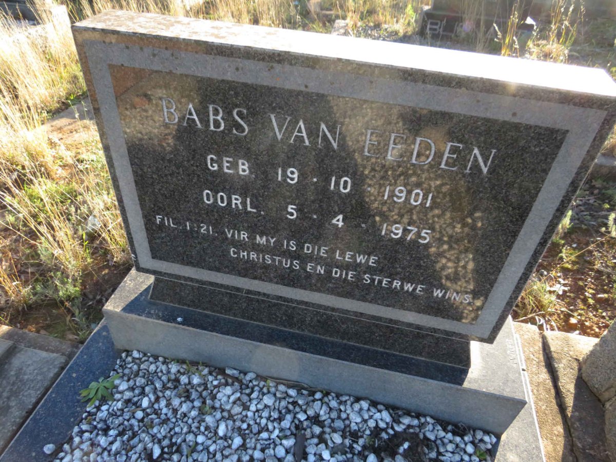 EEDEN Babs, van 1901-1975