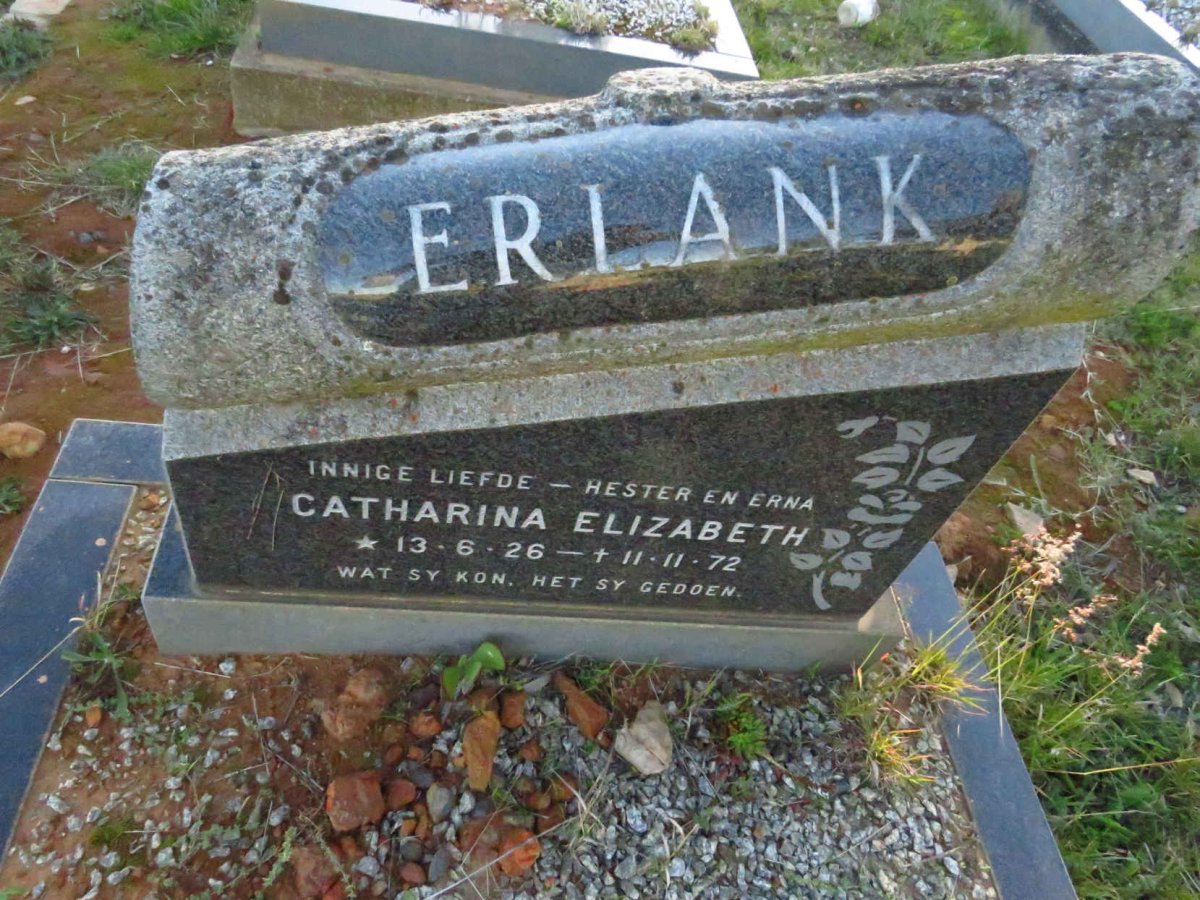 ERLANK Catharina Elizabeth 1926-1972