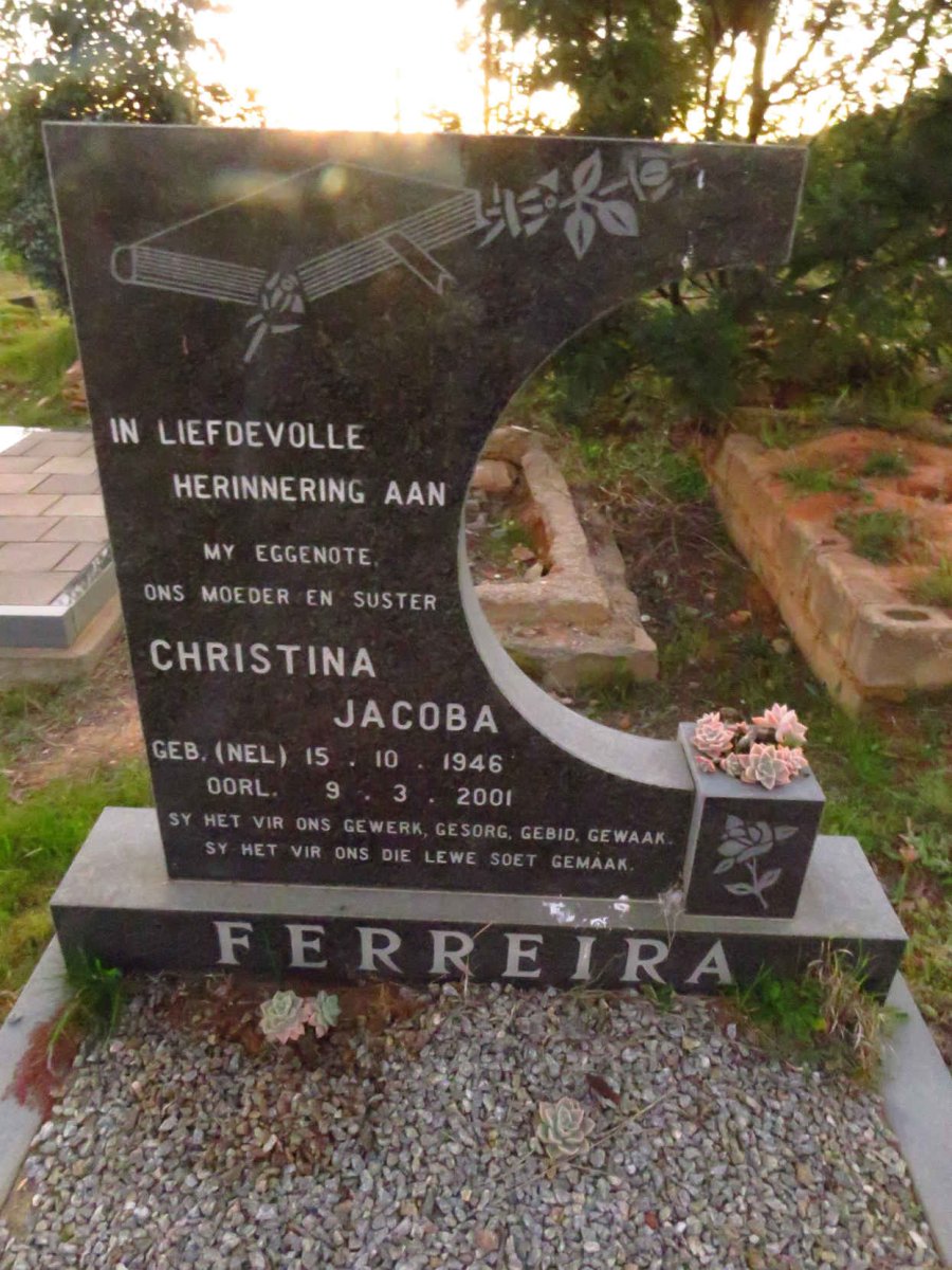 FERREIRA Christina Jacoba nee NEL  1946-2001