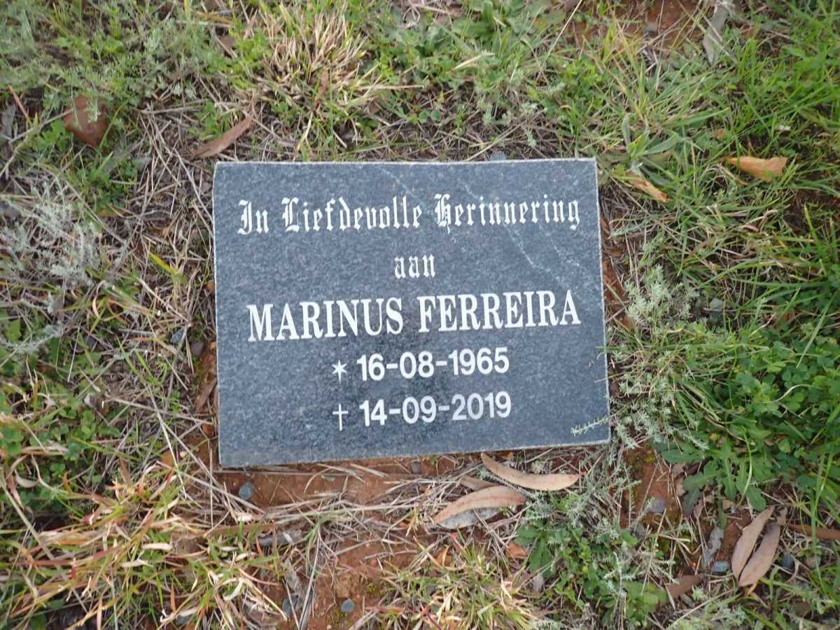 FERREIRA Marinus 1965-2019
