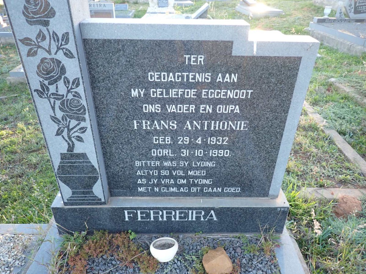 FERREIRA Frans Anthonie 1932-1990