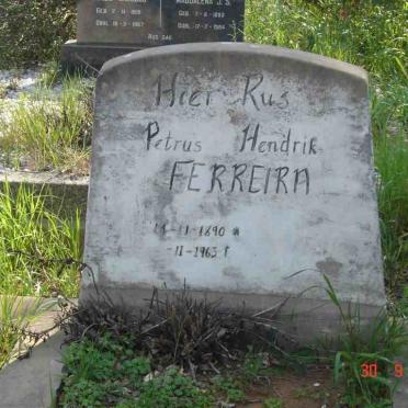 FERREIRA Petrus Hendrik 1890-1963
