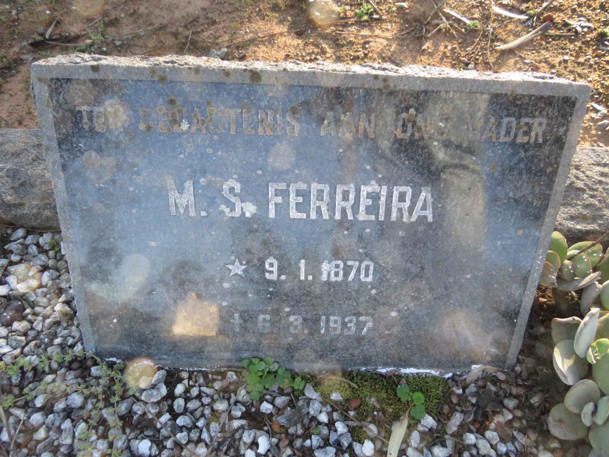 FERREIRA M.S. 1870-1937