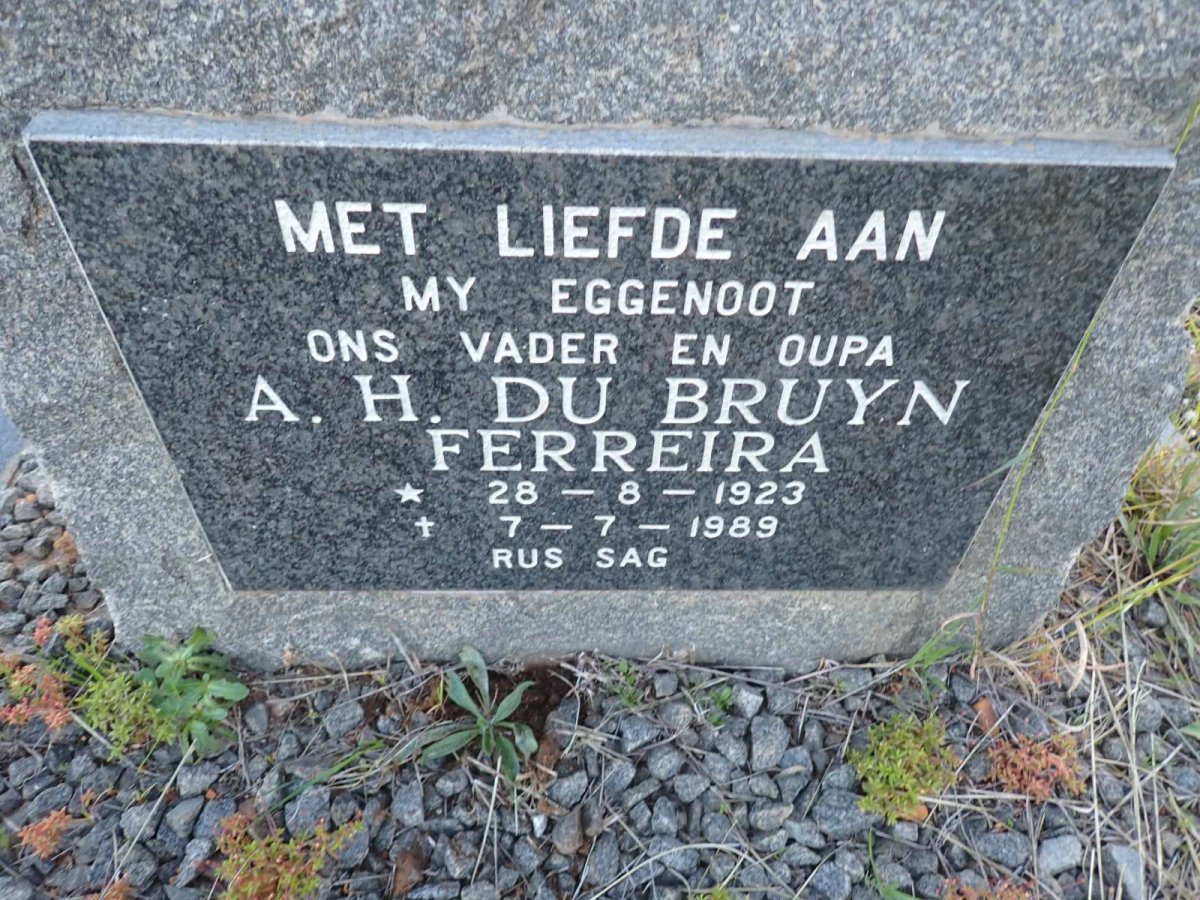 FERREIRA A.H. De Bruyn 1923-1989