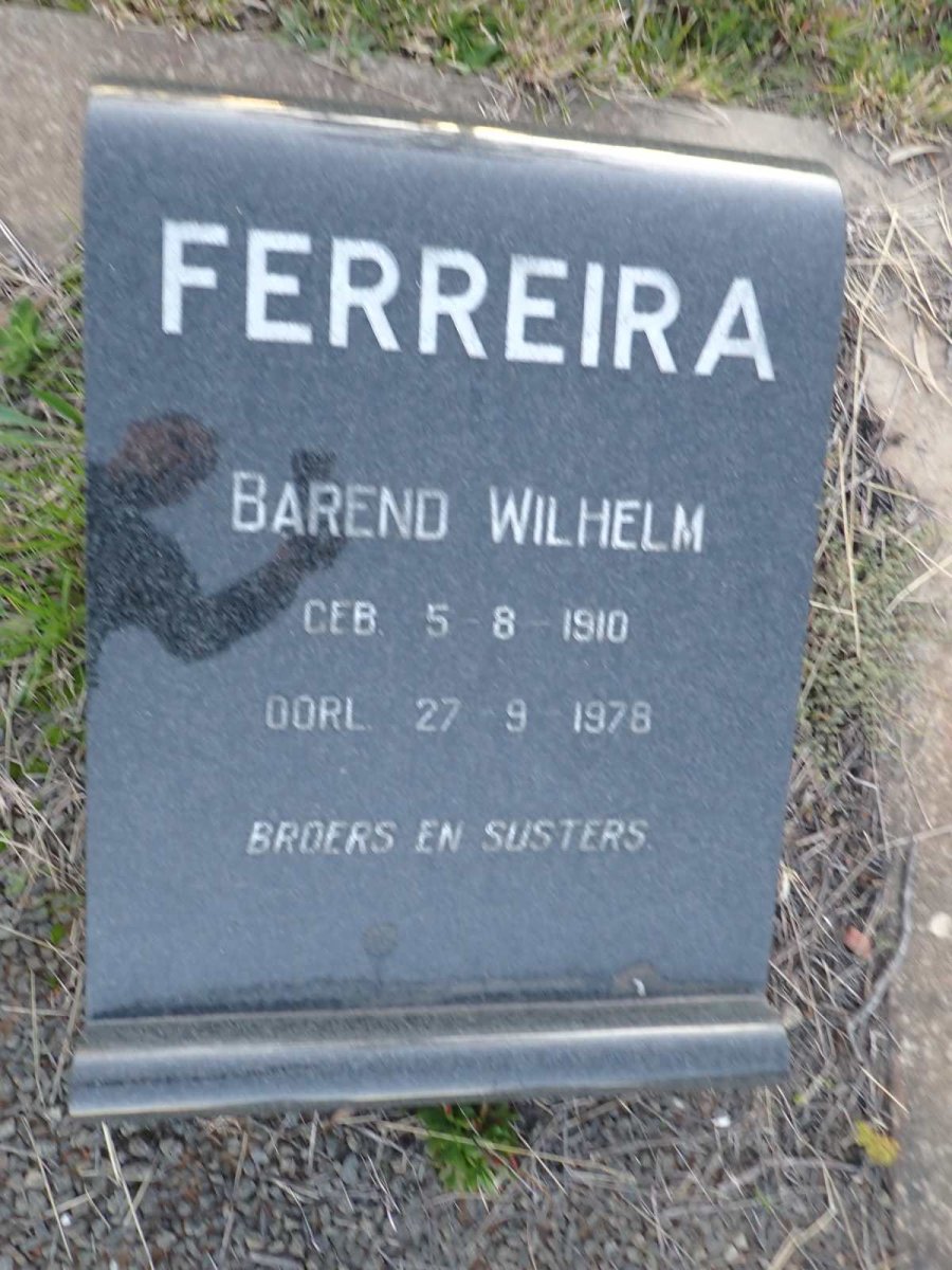 FERREIRA Barend Wilhelm 1910-1978