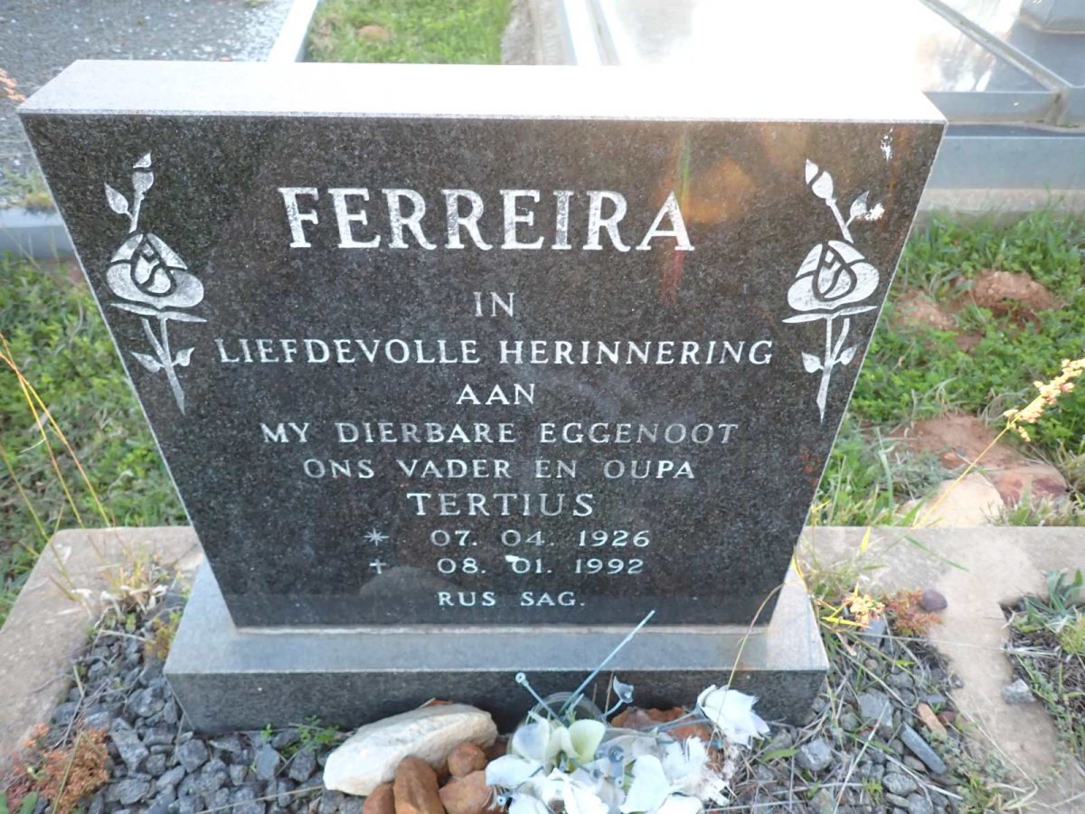 FERREIRA Tertius 1926-1992