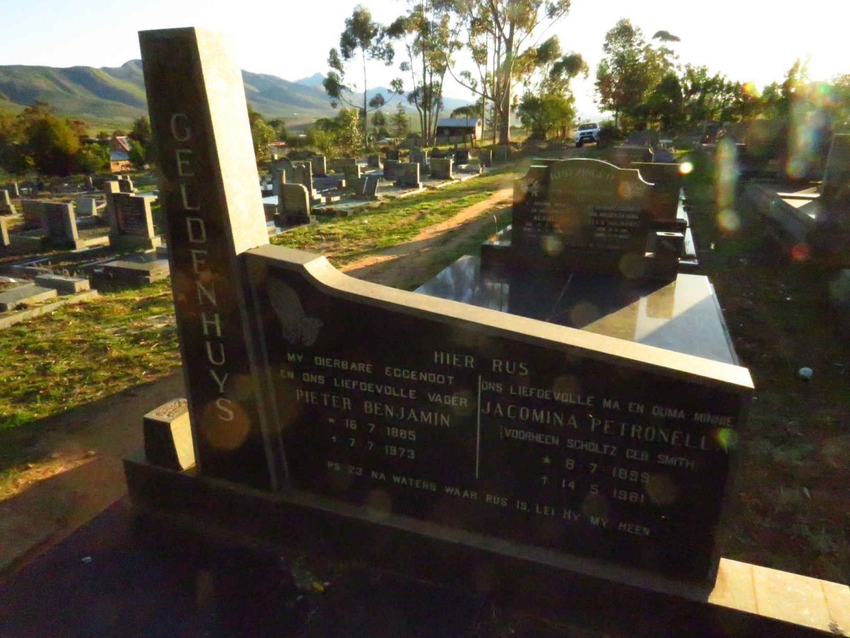 GELDENHUYS Pieter Benjamin 1885-1973 & Jacomina Petronella SMITH formerly SCHOLTZ 1899-1981