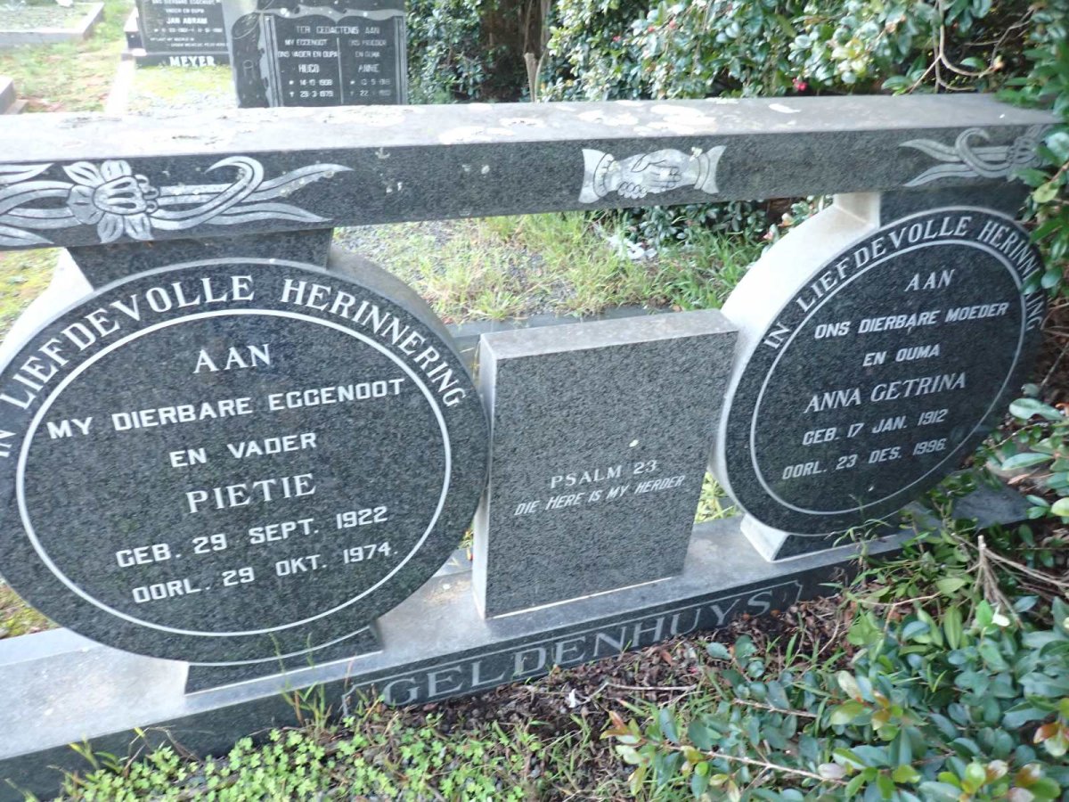 GELDENHUYS Pietie 1922-1974 & Anna Getrina 1912-1996