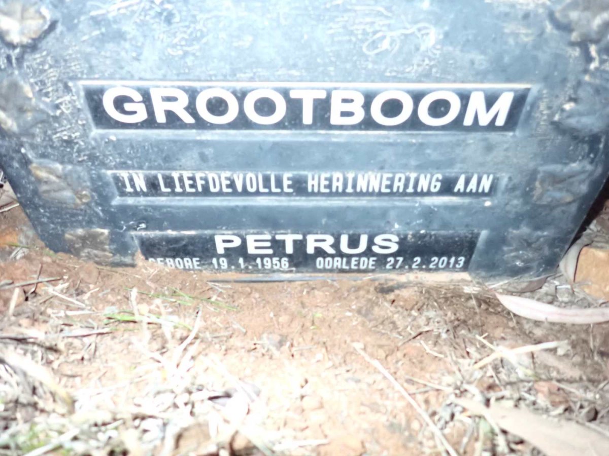GROOTBOOM Petrus 1956-2013