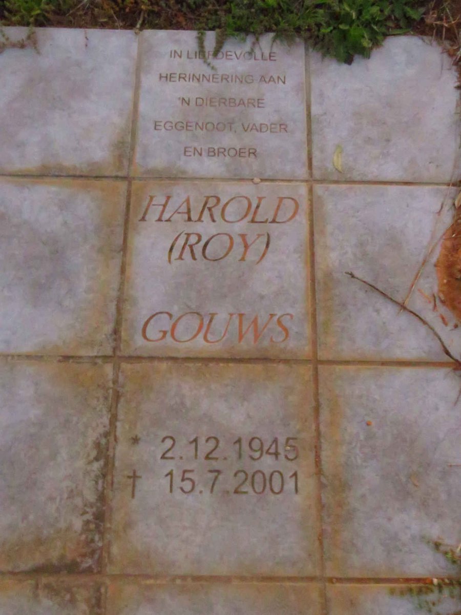 GOUWS Harold 1945-2001