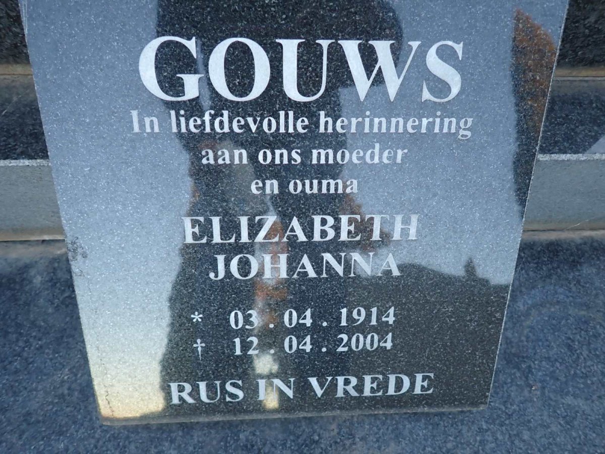 GOUWS Elizabeth Johanna 1914-2004