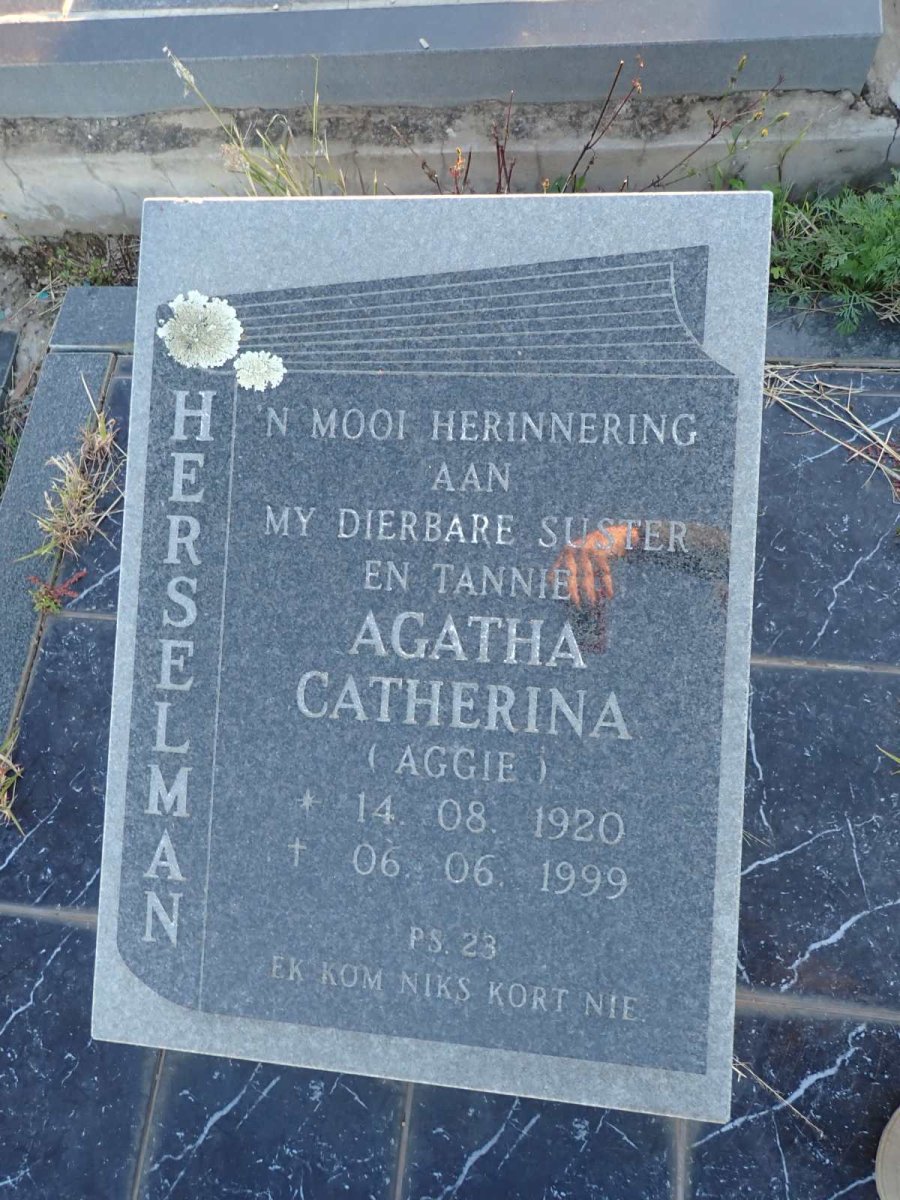 HERSELMAN Agatha Catherina 1920-1999