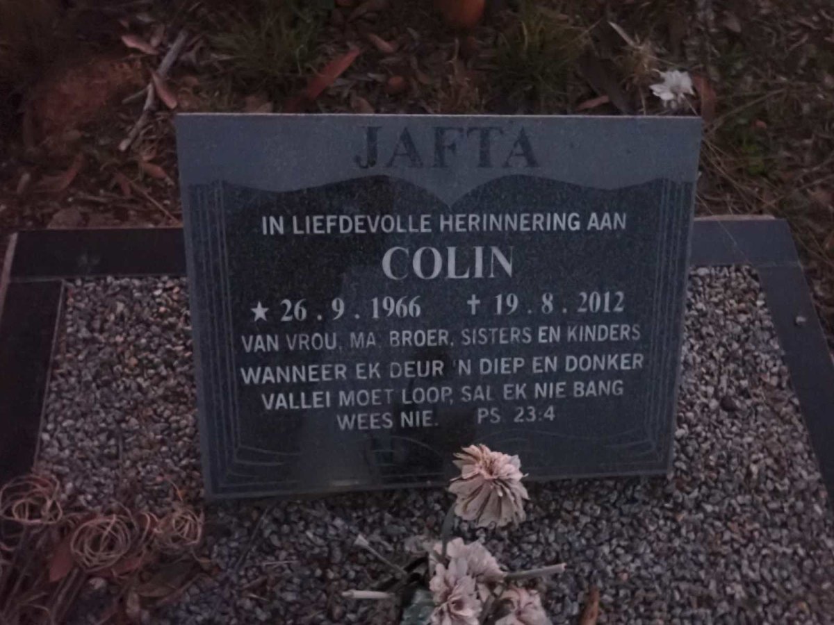 JAFTA Colin 1966-2012
