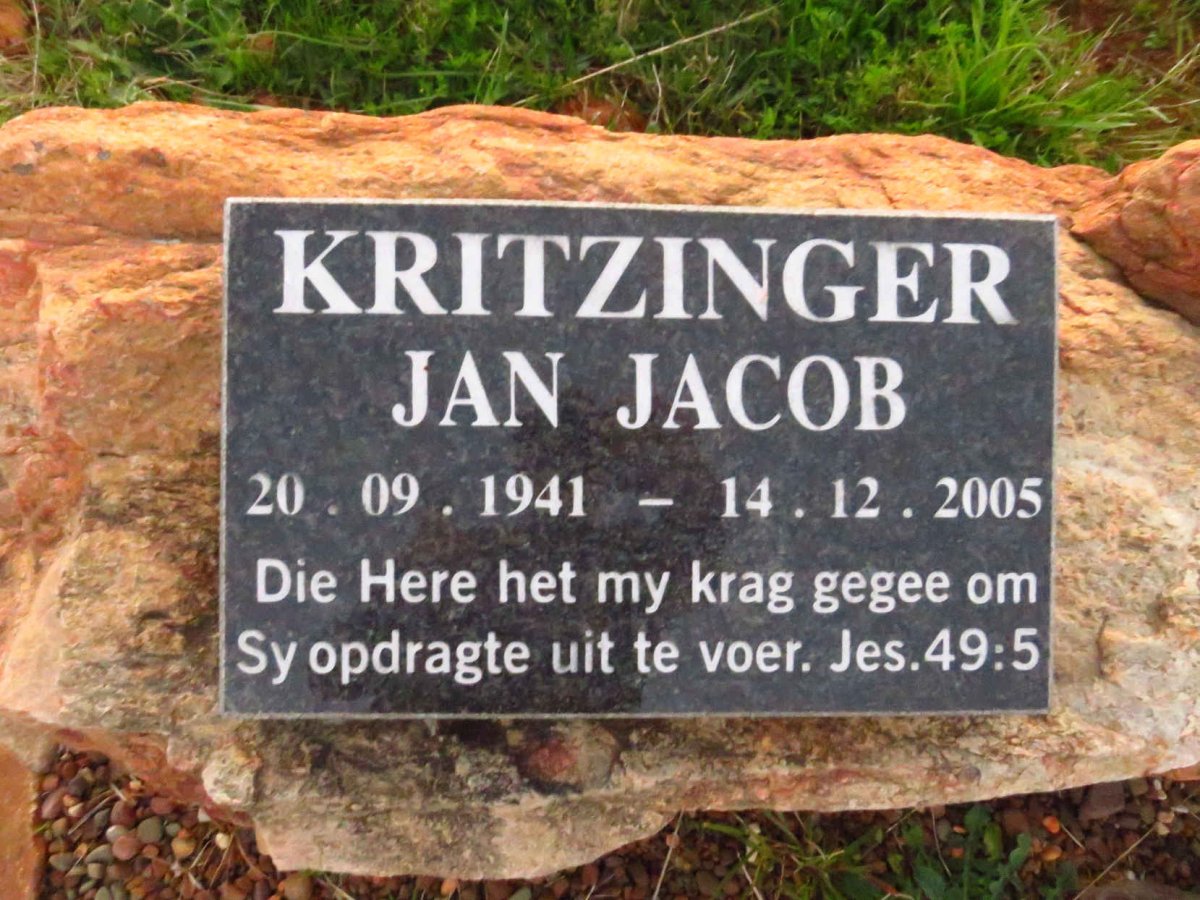KRITZINGER Jan Jacob 1941-2005