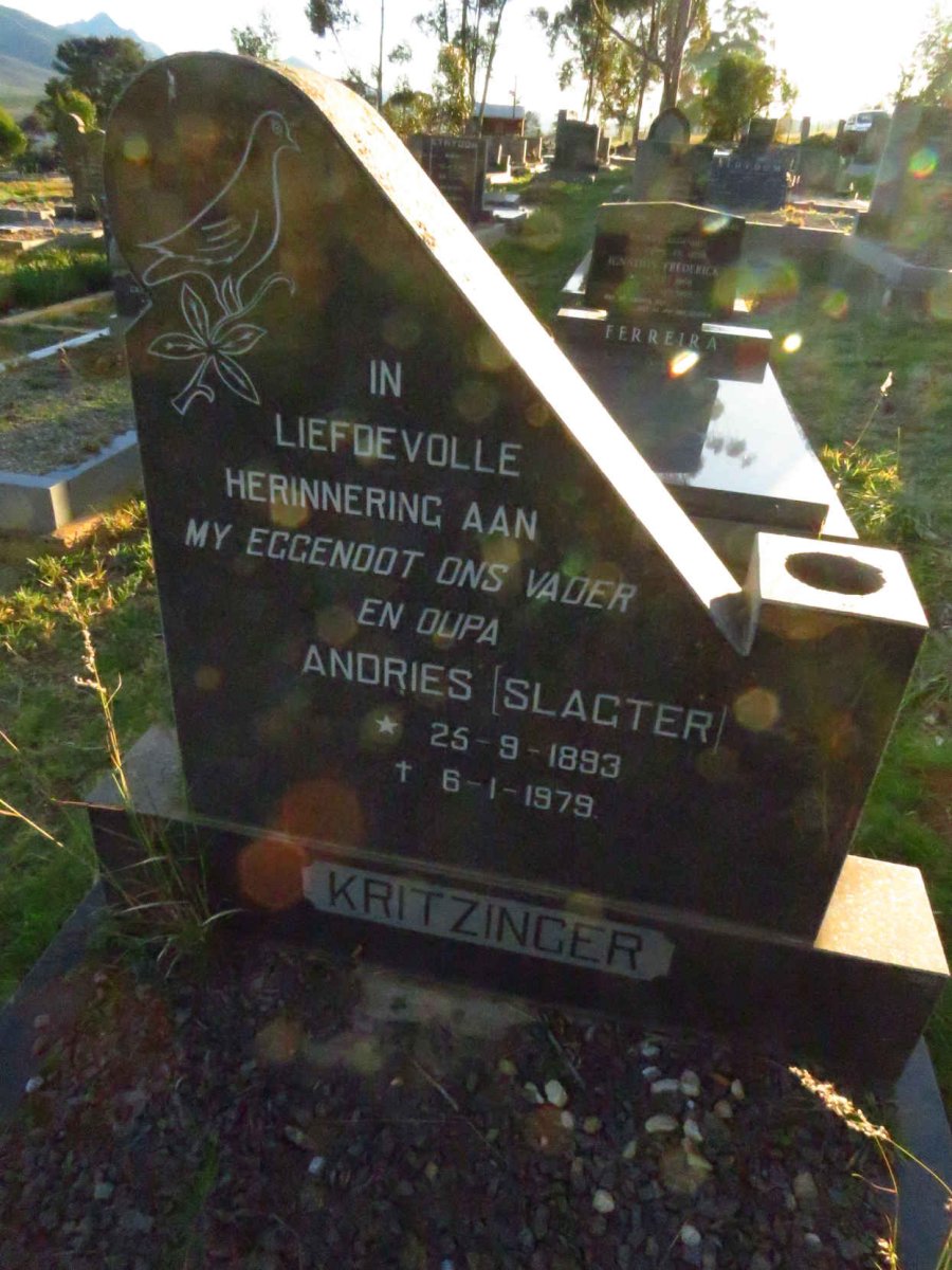 KRITZINGER Andries 1893-1979