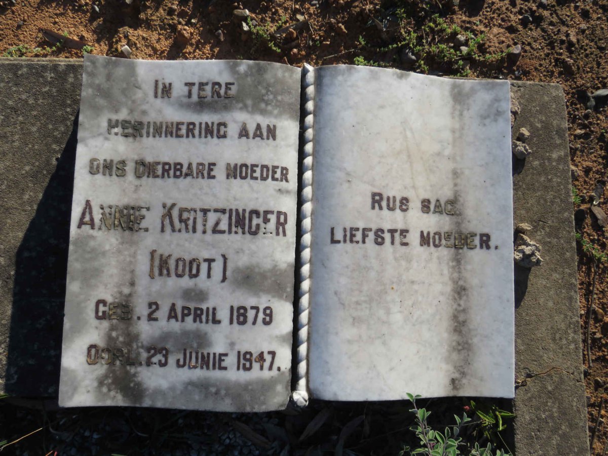KRITZINGER Annie 1879-1947