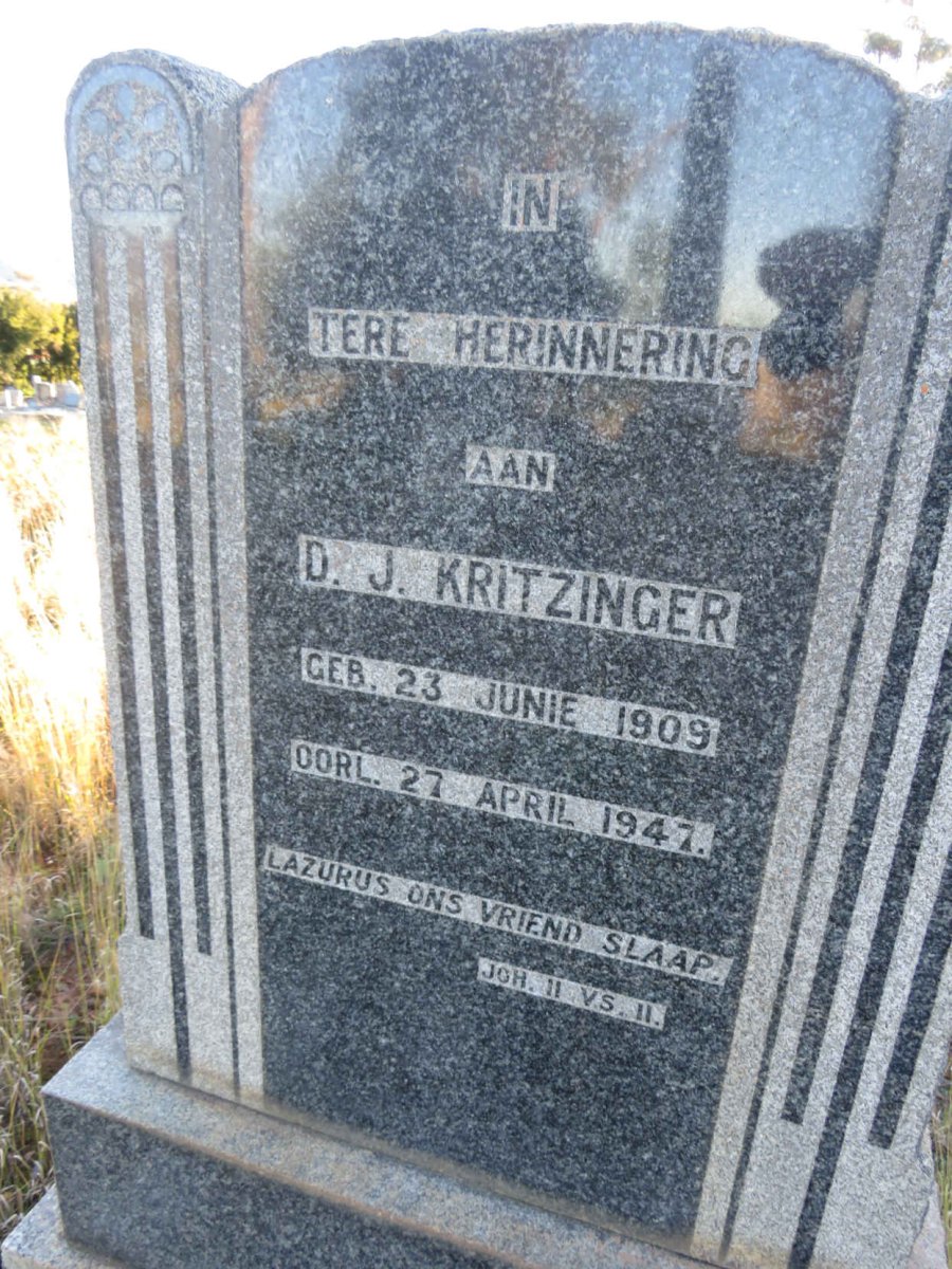 KRITZINGER D.J. 1901-1947