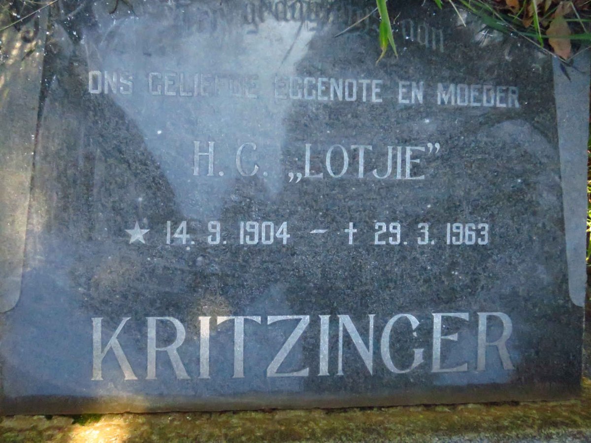 KRITZINGER H.C.1904-1963
