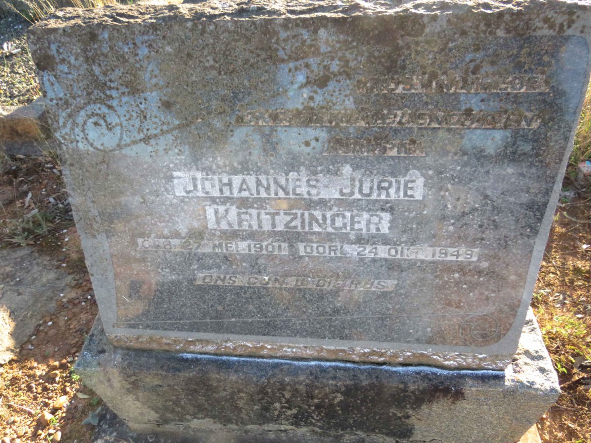 KRITZINGER Johannes Jurie 1901-1949