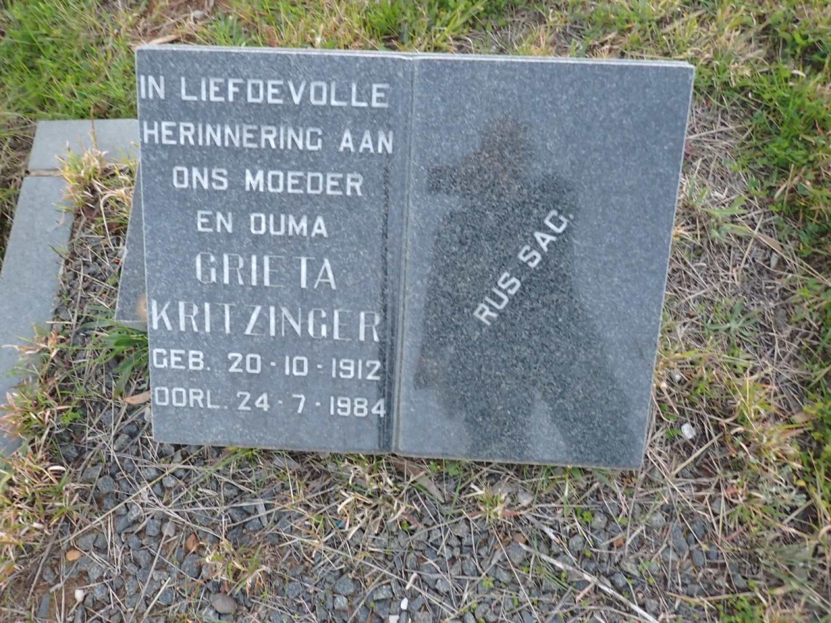 KRITZINGER Grieta 1912-1984