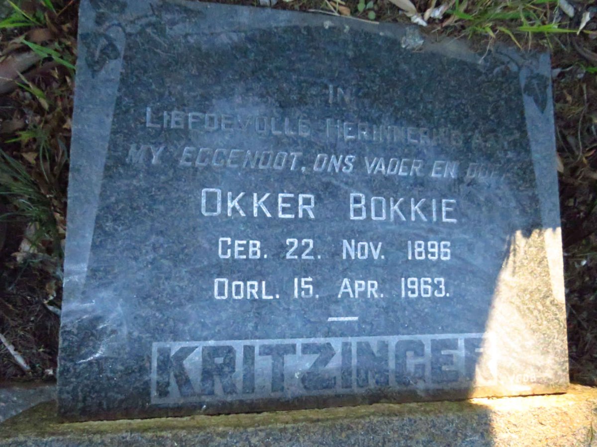 KRITZINGER Okker 1896-1963