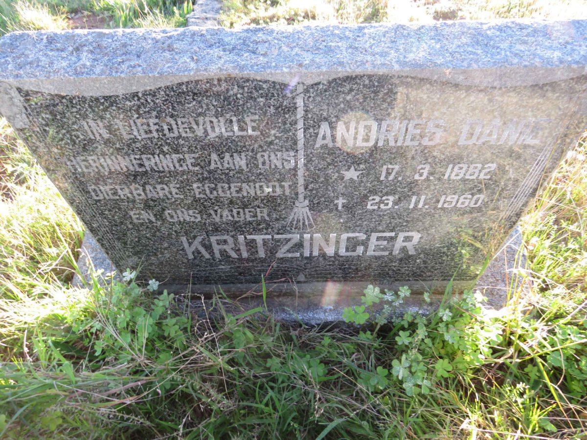 KRITZINGER Andries Danie 1882-1960