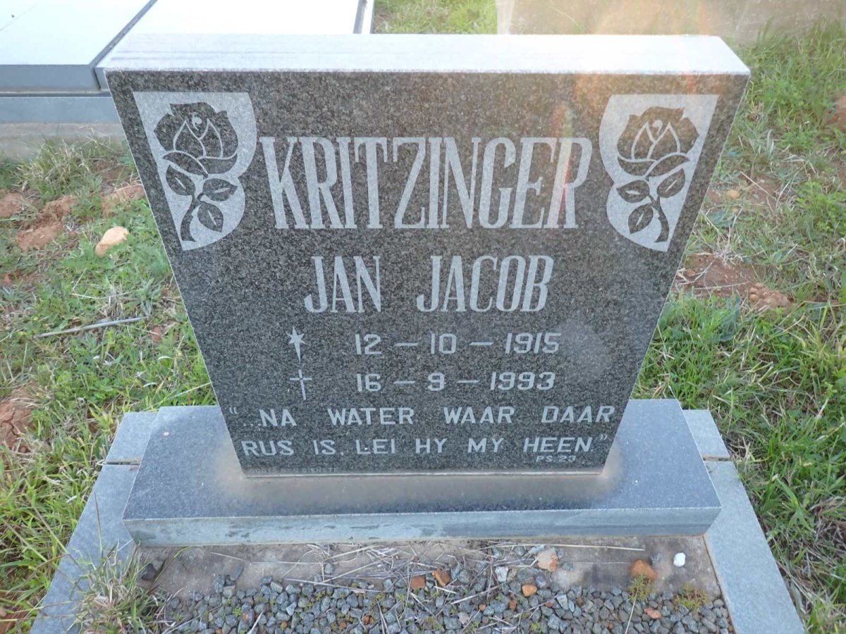 KRITZINGER Jan Jakob 1915-1993