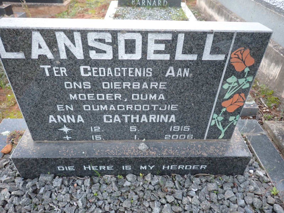 LANDSDELL Anna Catharina 1915-2006