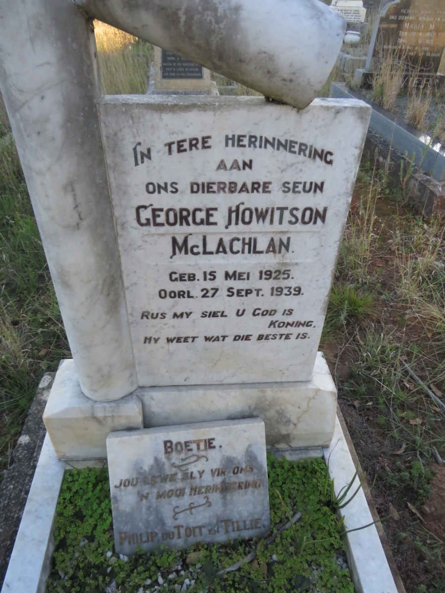 MCLACHLAN George Howitson 1925-1939 