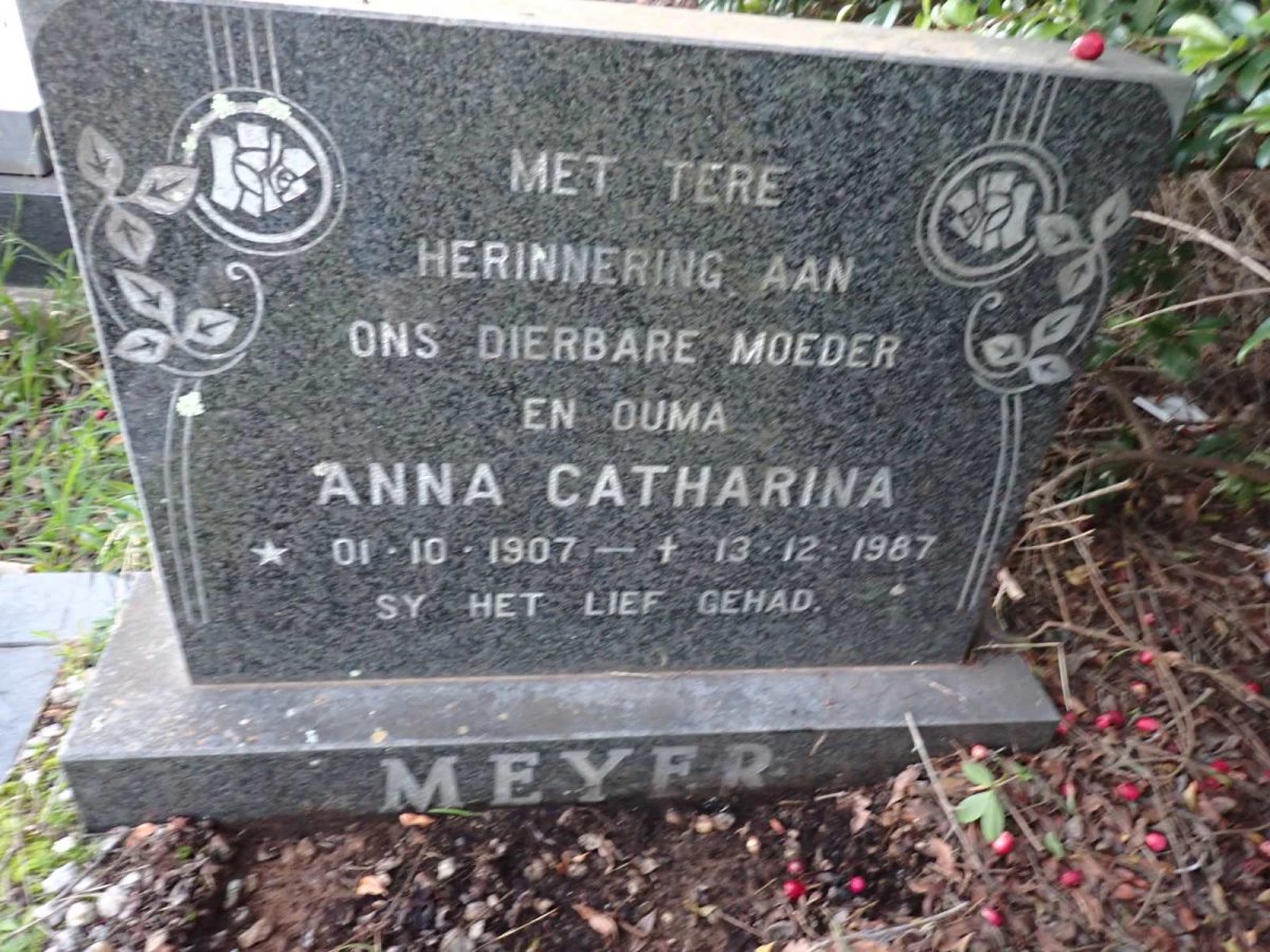 MEYER Anna Catharina 1907-1987
