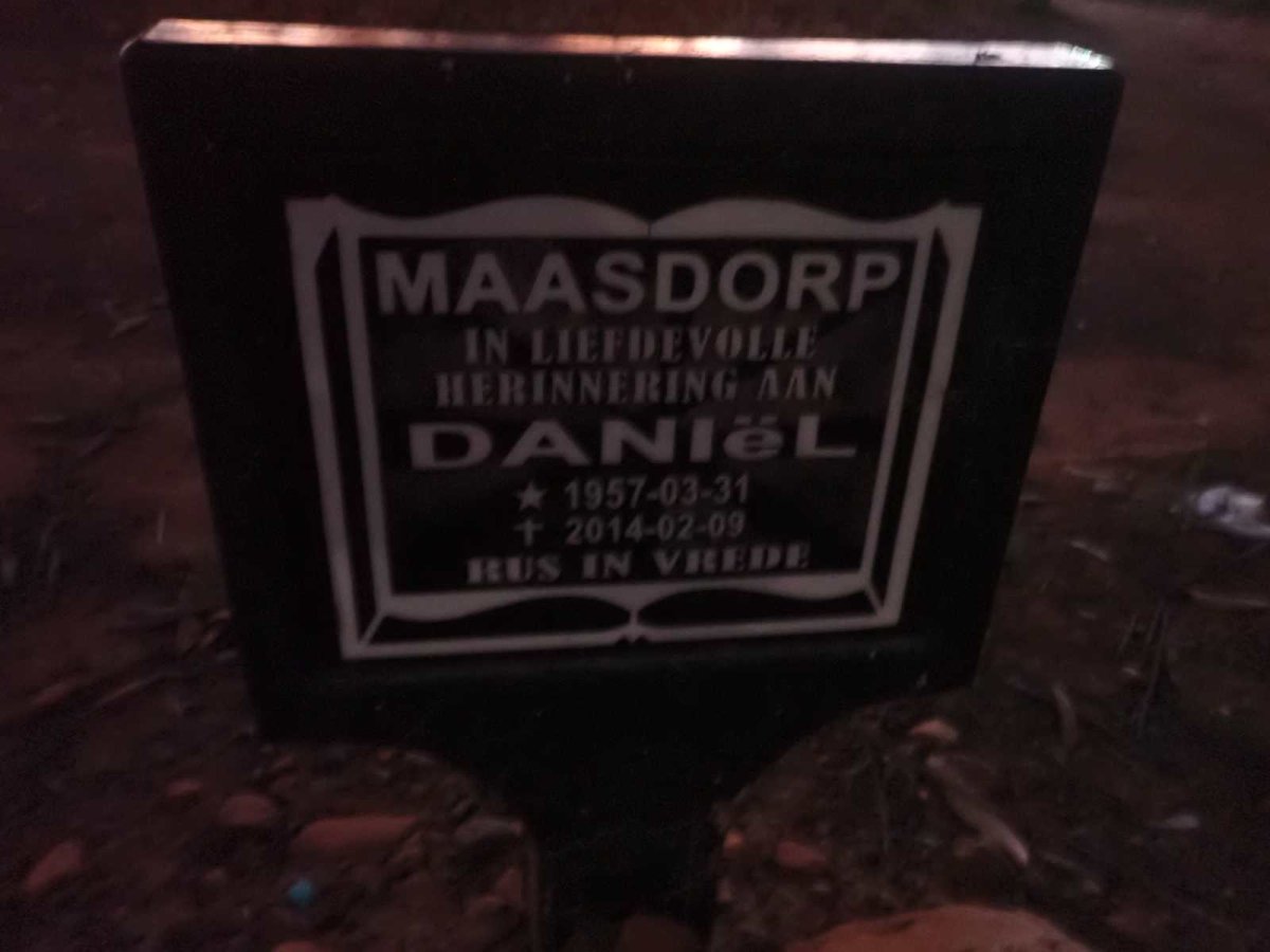 MAASDORP Daniel 1957-2014