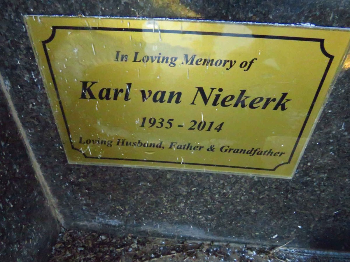 NIEKERK Karl, van 1935-2014