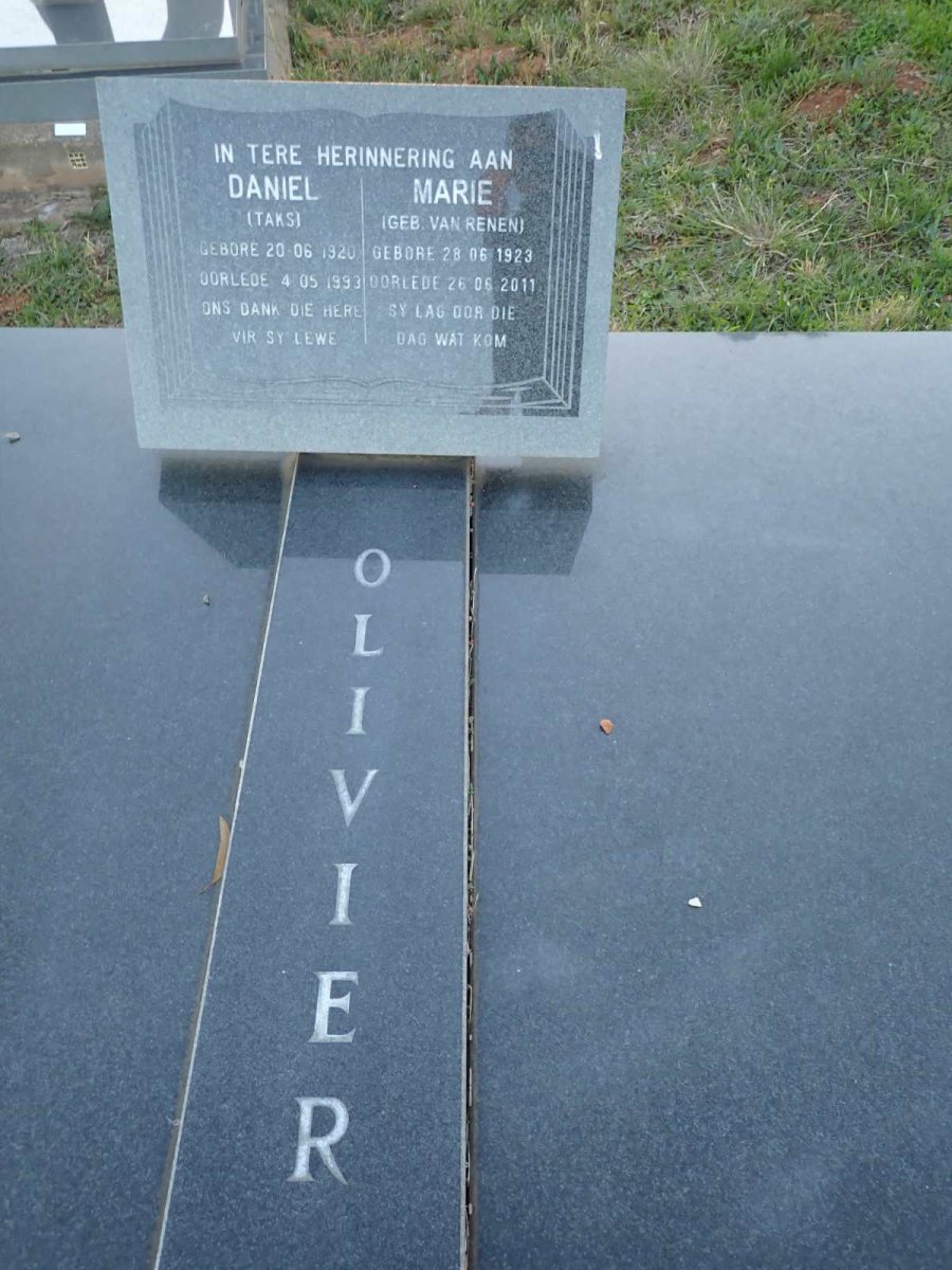 OLIVIER Daniel 1920-1993 & Marie VAN RENEN 1923-2011