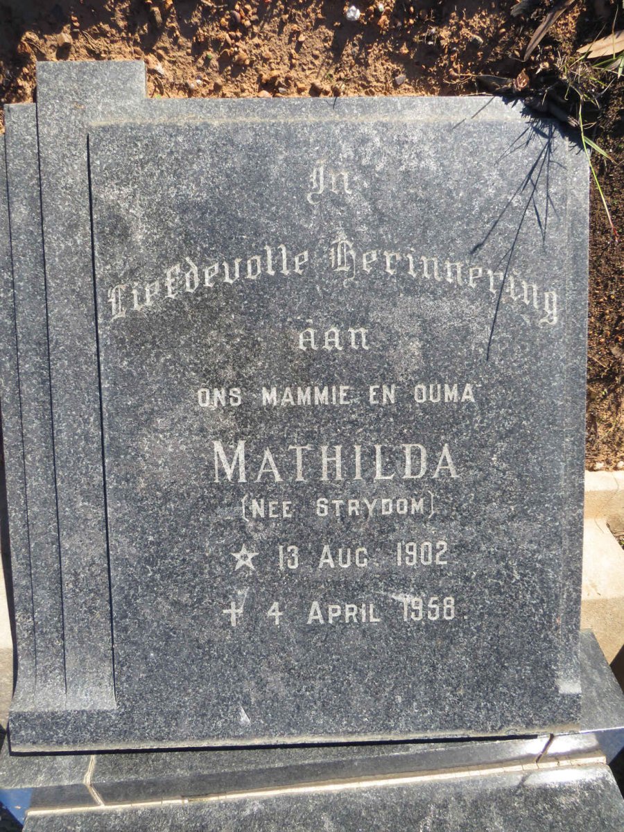 OELOFSEN Matilda nee STRYDOM 1902-1958