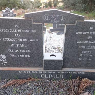 OLIVIER Michael 1916-1983 & Aletta Elizabeth Dorothea 1929-2017