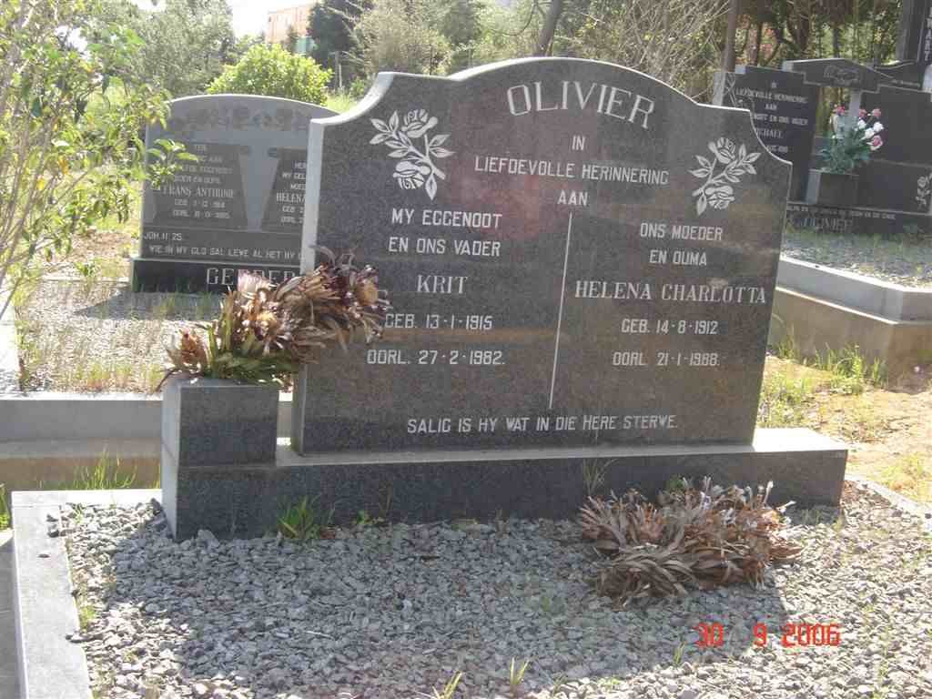 OLIVIER Krit 1915-1982 &amp; Helena Charlotta 1912-1968