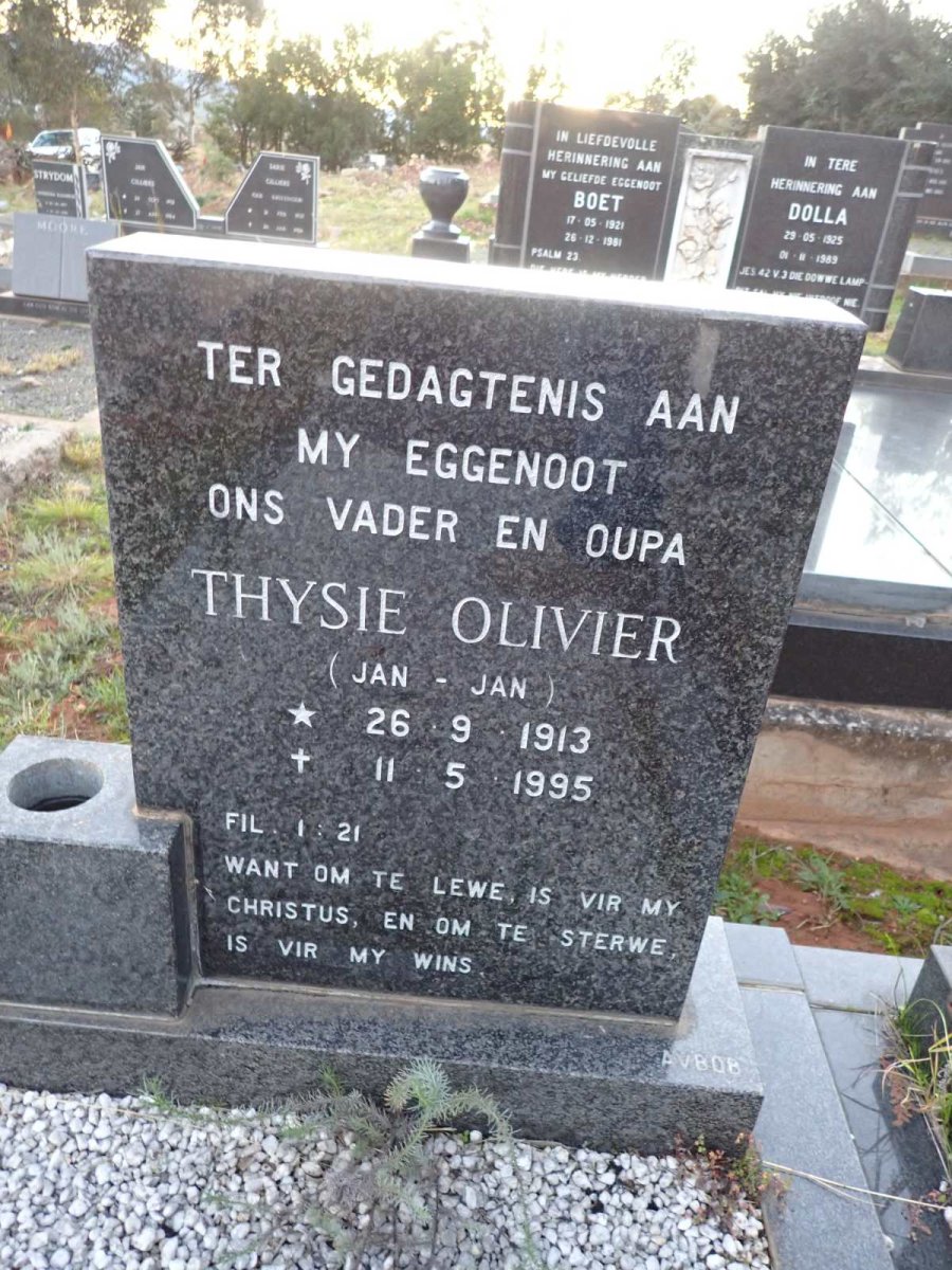 OLIVIER Thysie 1913-1995