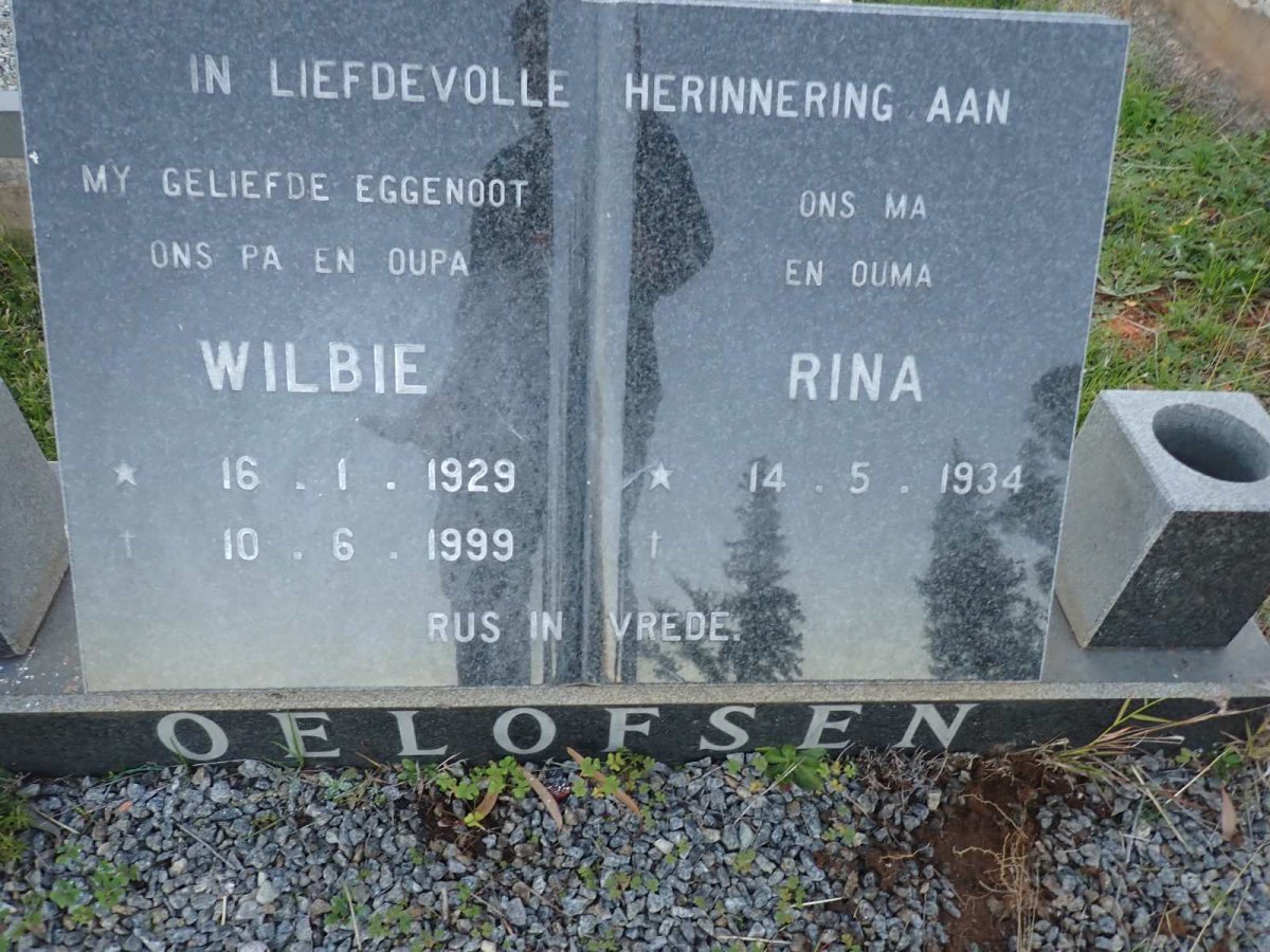 OELOFSEN Wilbie 1929-1999 & Rina 1934-