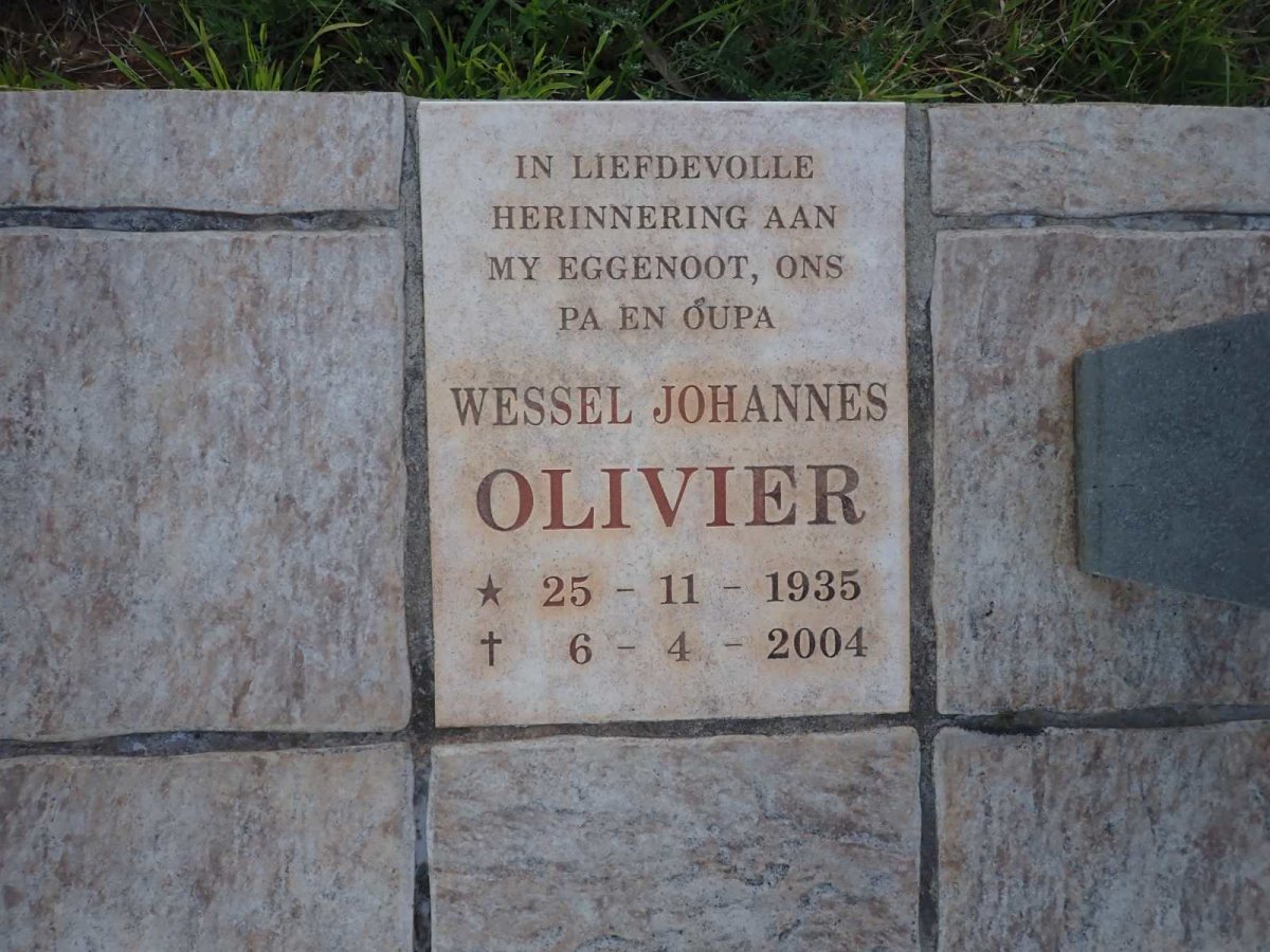 OLIVIER Wessel Johannes 1935-2004