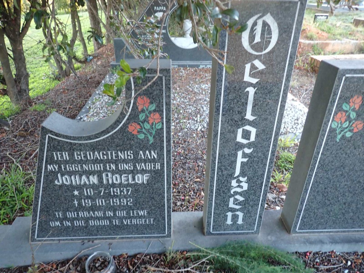 OELOFSEN Johan Roelof 1937-1992