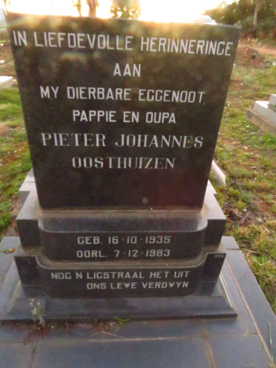 OOSTHUIZEN Pieter Johannes 1935-1983