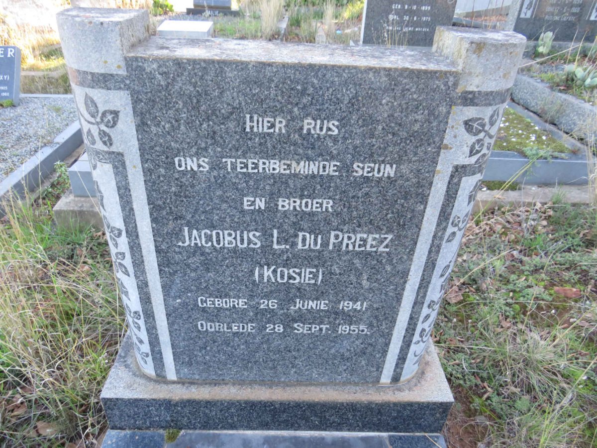 PREEZ Jacobus L., du 1941-1955